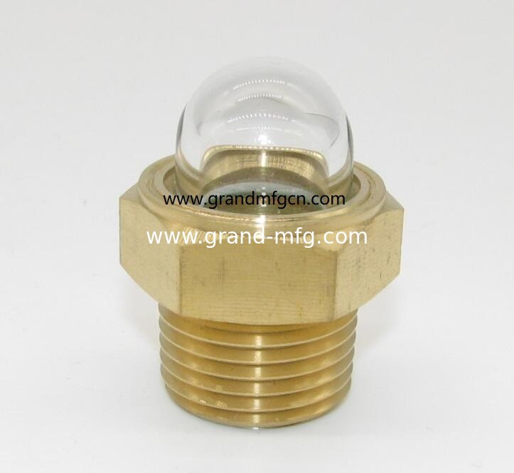 male NPT BSP pipe threads 1/2" radiator dome oil level glass sight with