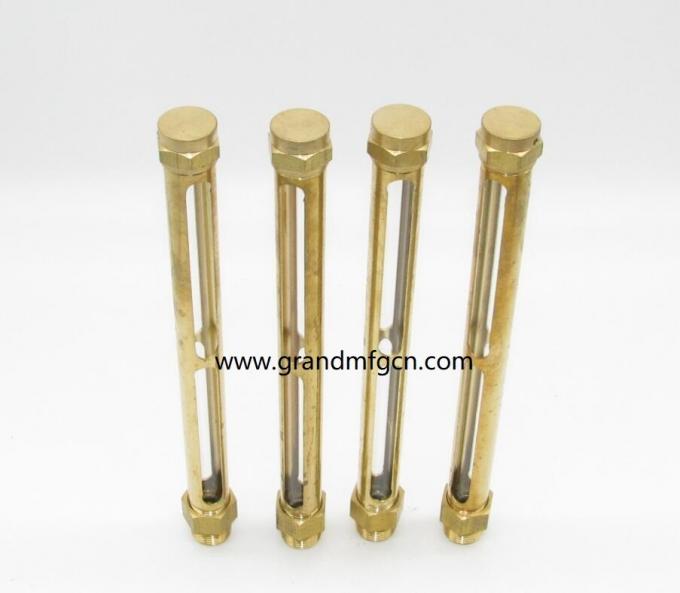 custom male NPT thread 3/4" natural brass oil sight glass level gauge for oil level checing