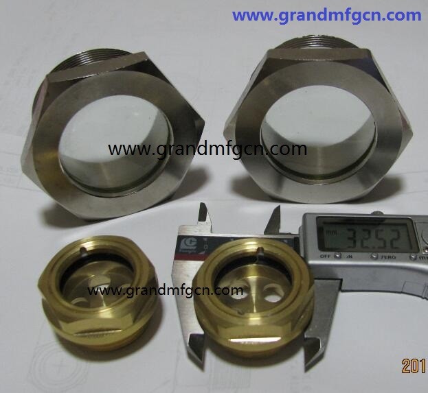 NPT 1 inch pressure stainless steel oil sight glasses SS304 100 bar