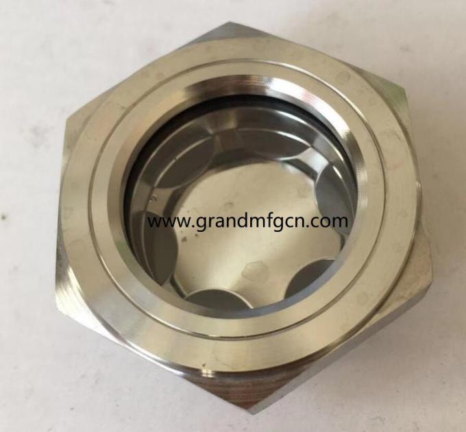 custom male NPT thread 3/4" natural brass oil sight glass level gauge