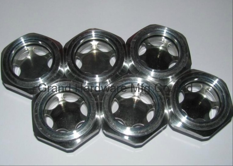 1-1/2" BSPP Male Aluminum Oil Sight Glass - Hex Head Window For Air Compressor & Gearbox
