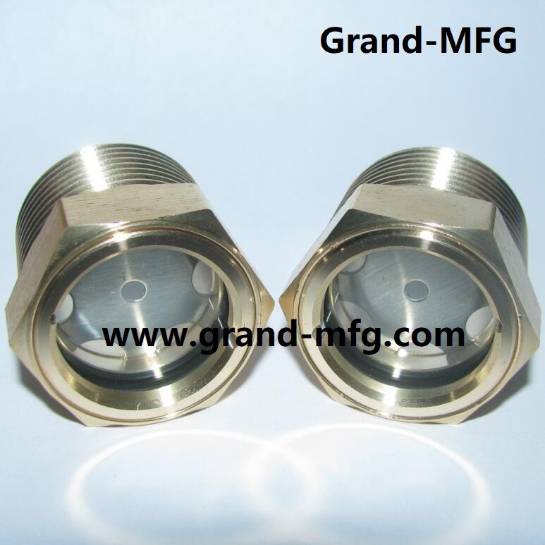 Male NPT Thread 1/4 Inch Radiator Brass Sight Windows With Natural ...