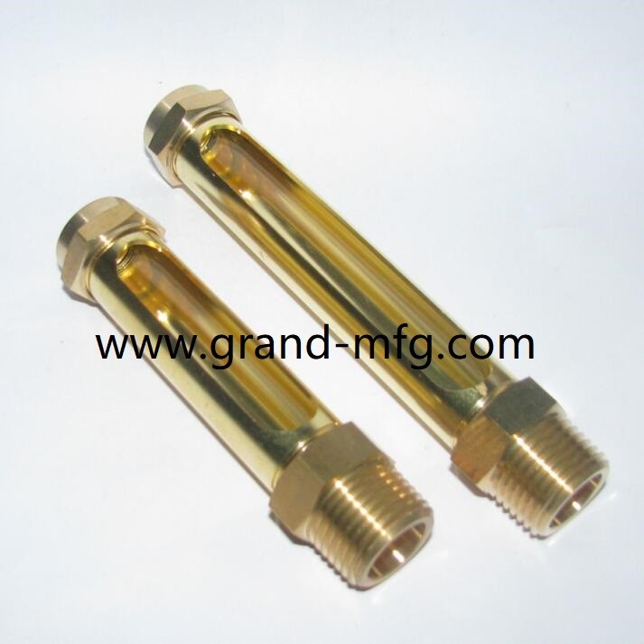 Liquid Container Level Indicator NPT 1/2 INCH Brass Oil Level Gauge Indicator With Level Marks For Thin ...