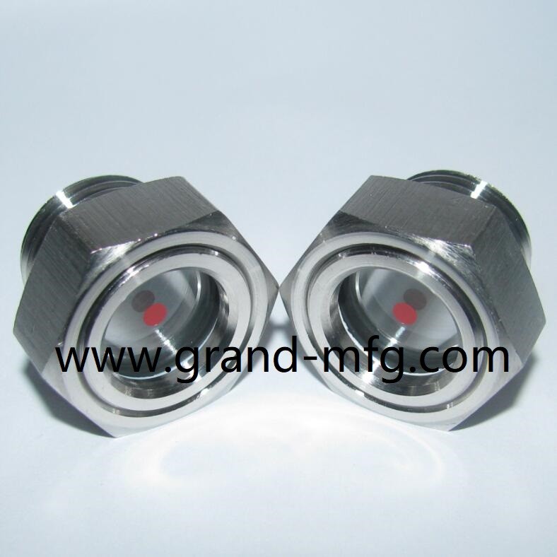 High pressure 1500PSI sight flow glass window oil gauge 1 1/4 inch NPT ...