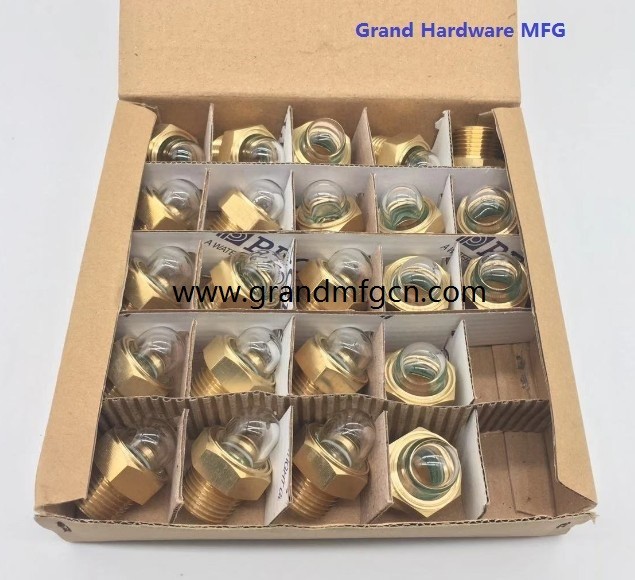 male NPT pipe threads 1/2 inch dome oil level sight glasses with