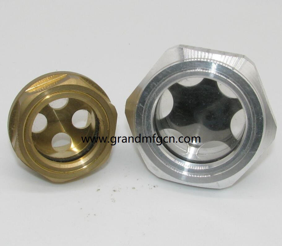 Metric thread M16 M18 M20 M22x1.5 brass oil level sight glass with ...