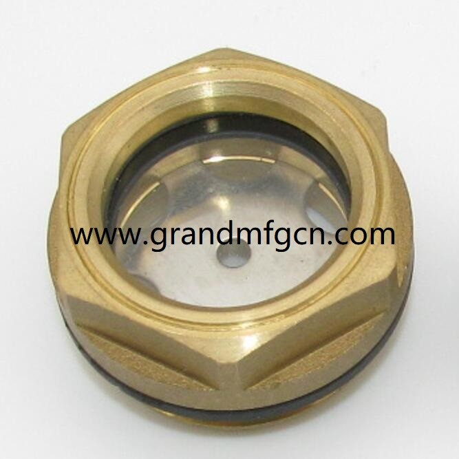 NPT thread 3/8 INCH brass dome oil level sight glass window indicator ...