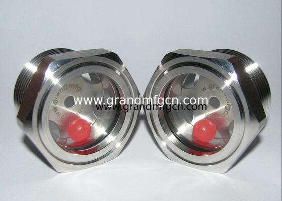 NPT thread 1/2&quot; 3/8&quot; 3/4&quot; 1&quot; stainless steel 316 oil sight glass with reflector SS304 OIL LEVEL SIGHT PORT oil gauge 2&quot;
