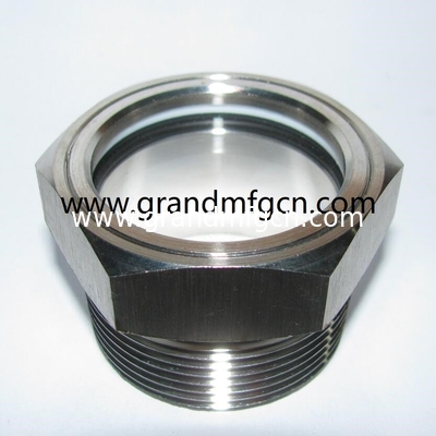 UNF 3/4 1,1/2 Custom surge tank coolant checks sight glass aluminum coolant tank brass sight glass NPT 1/2 3/4 INCH