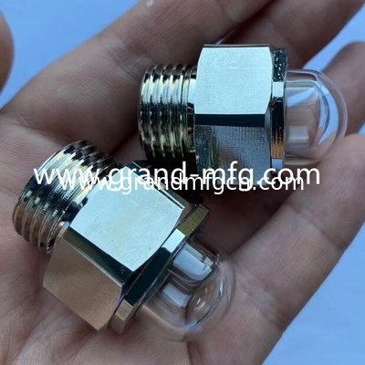 G1/2&quot; G3/4&quot; refrigeration compressor speed reducers sightglass bubble dome oil sight glass gauge plugs bsp thread