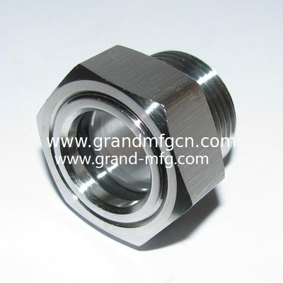 NPT 1-1/4 INCH stainless steel SUS304 oil level sight glass OIL LEVEL GAUGE OEM service no finishing