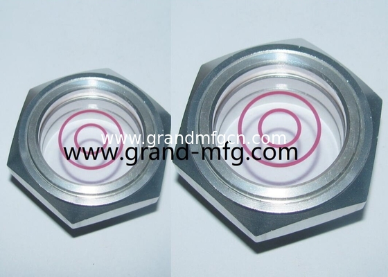 Metric thread M30x1.5 M33x1.5 M20x1.5 air compressor sight glass aluminium bulls eye oil sight glass gauge indicator  Aluminum Oil Level Sight Glass for Pump Gearboxes and Compressors