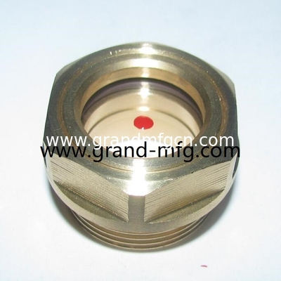 NPT3/8&quot; brass oil level sight gauge for pump tank gearbox air compressor brass sight glass with ss304 reflector custom