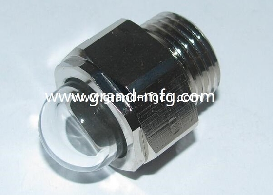 NPT3/8&quot; brass oil level sight gauge for pump tank gearbox air compressor brass sight glass with ss304 reflector custom