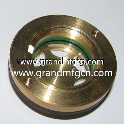 G thread 1 1/4 Brass oil level sight glass Helical gear boxes oil sight glass bulls eye sight plug oil level gauge