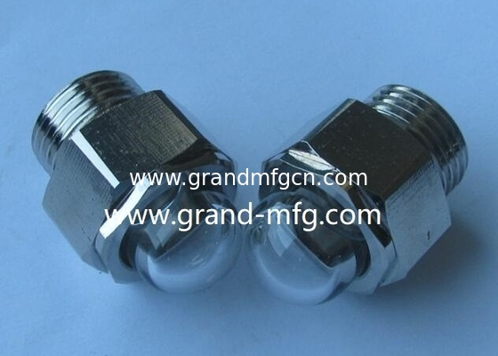 M36X1.5 Metric hex brass oil level sight indicator air compressor oil sight glass custom reducers brass oil sight glass