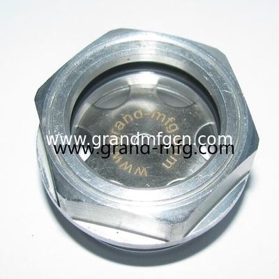 high pressure G1 1/4 INCH 6061 aluminum reducer oil sight glass oil level indicator fluid level gaugeOEM and ODM service