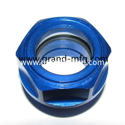 Metric thread aluminum coolant tank sight glass heavy duty surge tank sight glass liquid levels radiator glass oil sight
