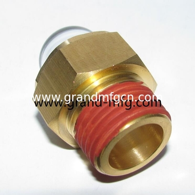 NPT 1/2 inch heavy duty coolant tank sight glass Brass Sight Glass Assembly for Coolant Level oil sight gauge indicator