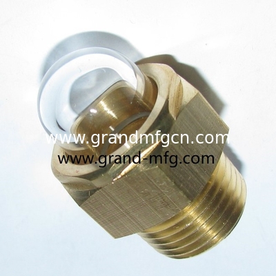 NPT 1/2 inch heavy duty coolant tank sight glass Brass Sight Glass Assembly for Coolant Level oil sight gauge indicator