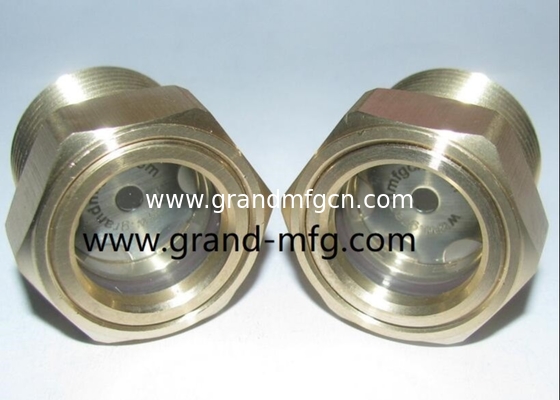 Brass Threaded Oil Sight Window Plugs NPT1-1/2 inch Gauge ViewPort Sight Glass Custom Available GM-BN112