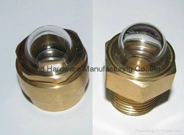 Domed shape oil sight glass heavy duty brass liquid level sightglass gauge NPT1/2" NPT3/8" NPT3/4" NPT1" MNPT THREAD