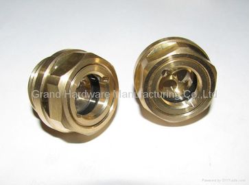 Circular Brass Oil Sight Glass With Relfector (Metric &amp; BSP)