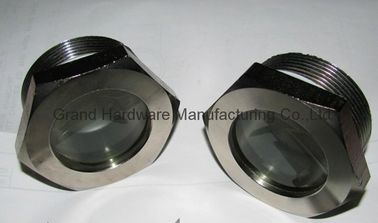 Metric thread M60  male thread Nickel plated Steel liquid level Sight glass with reflector