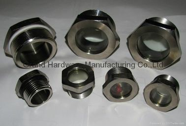 Fused glass steel sight glass used for refrigeration equipment speed reducer gearboxes oil level sight gauge bsp & npt
