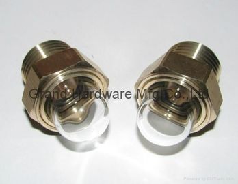 Domed shape oil sight glass heavy duty brass liquid level sightglass gauge NPT1/2" NPT3/8" NPT3/4" NPT1" MNPT THREAD