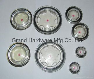 BSP thread G3/4&quot; Press Fit Plastic Circular Oil Sight Glass for hydraulic reservoir