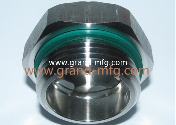 BSP thread G1/2&quot; NPT1/2&quot; stainless steel SS304 oil sight glass plugs  SS304 OIL LEVEL SITE GAUGE