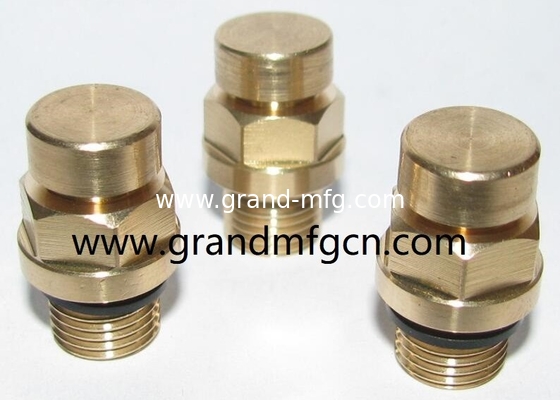 Hexagon Brass Vent plugs  Male BSP thread 1/4&quot; 1/2&quot; 3/4&quot; 1&quot; Custom threaded gearbox air vent breather cap plugs OEM