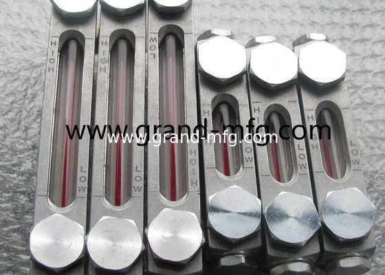 MNPT 1/4 INCH male thread Aluminum oil level gauge indicator with level marks for container Custom GRANDMFG sight gauge