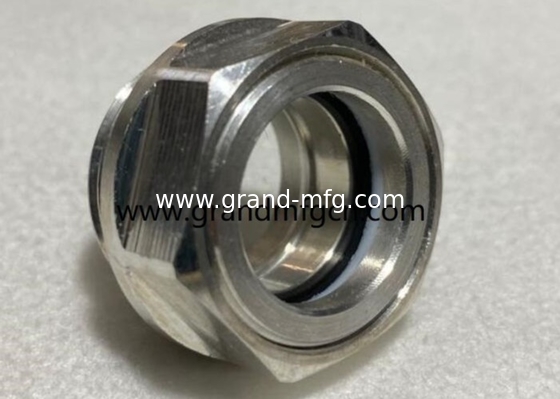 high pressure G1 1/4 INCH 6061 aluminum reducer oil sight glass oil level indicator fluid level gaugeOEM and ODM service