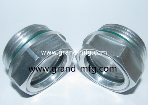 Male thread 1&quot; 2&quot; Hexagon Aluminum Oil Sight Glass (Metric &amp; BSP thread),no finishing