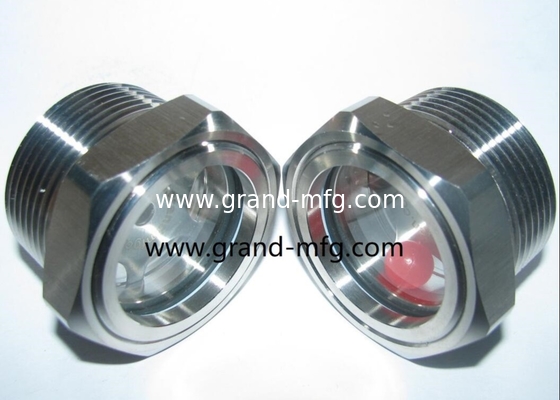 M27X1.5 M33X1.5 M36X1.5 Metric stainless steel 304 oil sight glass with hexagon locking nut SS304 OIL LEVEL SIGHT PORT