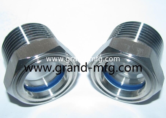 BSP sight glasses G thread SS304 water flow meter with tempered glass window male thread liquid level sight gauge