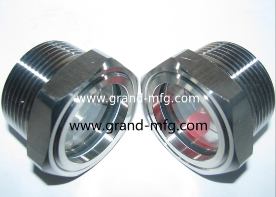 NPT thread 1/2&quot; 3/8&quot; 3/4&quot; 1&quot; stainless steel 316 oil sight glass with reflector SS304 OIL LEVEL SIGHT PORT oil gauge 2&quot;
