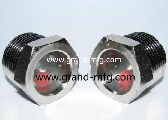 Fused glass steel sight glass used for refrigeration equipment speed reducer gearboxes oil level sight gauge bsp &amp; npt