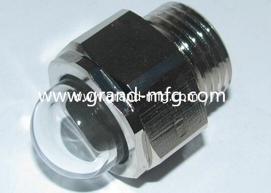 G thread 1/4 3/8 1/2 3/4 1 Inch SS304 Oil Level Sight Window Oil Sight Glass With Red Ball Liquid Level View Port Sights