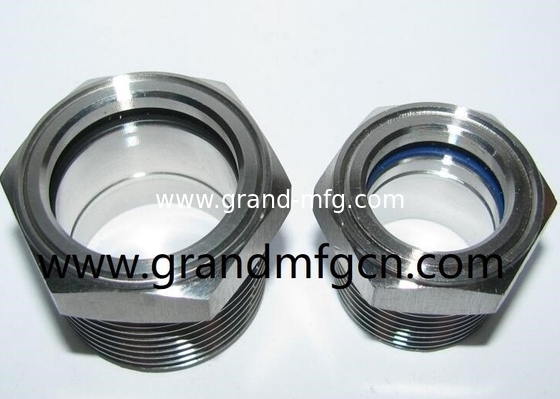 NPT thread 1/2&quot; 3/8&quot; 3/4&quot; 1&quot; stainless steel 316 oil sight glass with reflector SS304 OIL LEVEL SIGHT PORT oil gauge 2&quot;
