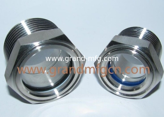 NPT thread 1/2&quot; 3/8&quot; 3/4&quot; 1&quot; stainless steel 316 oil sight glass with reflector SS304 OIL LEVEL SIGHT PORT oil gauge 2&quot;