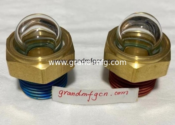 NPT thread 3/8 INCH brass dome oil level sight glass window indicator hex screw-in Oil level sight glass