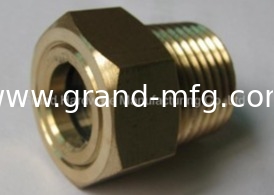 Male NPT pipe thread 1-1/4" Hexagon head steel oil sight glass nickel(zinc) plated with natural glass