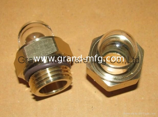 Reducers brass oil levels sight gauge 1/2 round oil sight glass with gauge port clear sight window GM-BN12 GM-HDN12 GM-HDN38 GM-HDG10 GM-HEG12