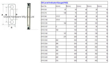 Hydraulic oil level indicator with level marks