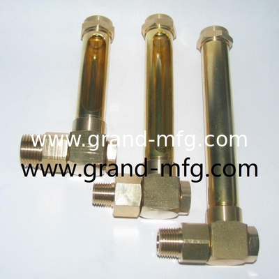 NPT 1/2 INCH Brass Oil Level Gauge Indicator With Level Marks For Thin-wall Container Oil Level Gauge View Port Gauges Hydraulic Oil Level Gauge with Aluminum Alloy Housing