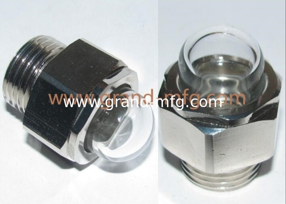 GM-HDM12 M12X1.5 Dome Oil Level Sight Glass Heavy Duty 3D Oil Level Sight Glass Gauge With Clear Glass Air Compressors