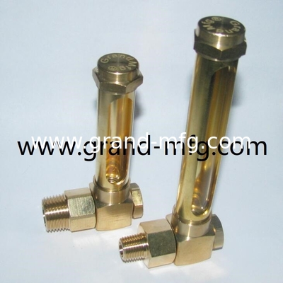 MNPT 1/4 INCH male thread Aluminum oil level gauge indicator with level marks for container Custom GRANDMFG sight gauge